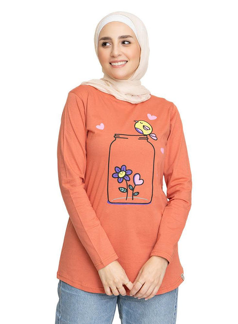 Ginger Printed Long - Sleeve Design 2 - Khotwh